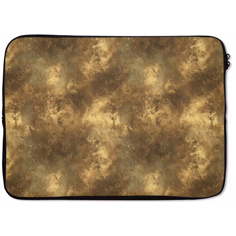 Laptophoes - Antiek - Metaallook - Goud — 1