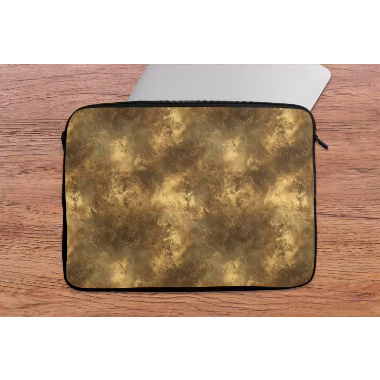 Laptophoes - Antiek - Metaallook - Goud — 2