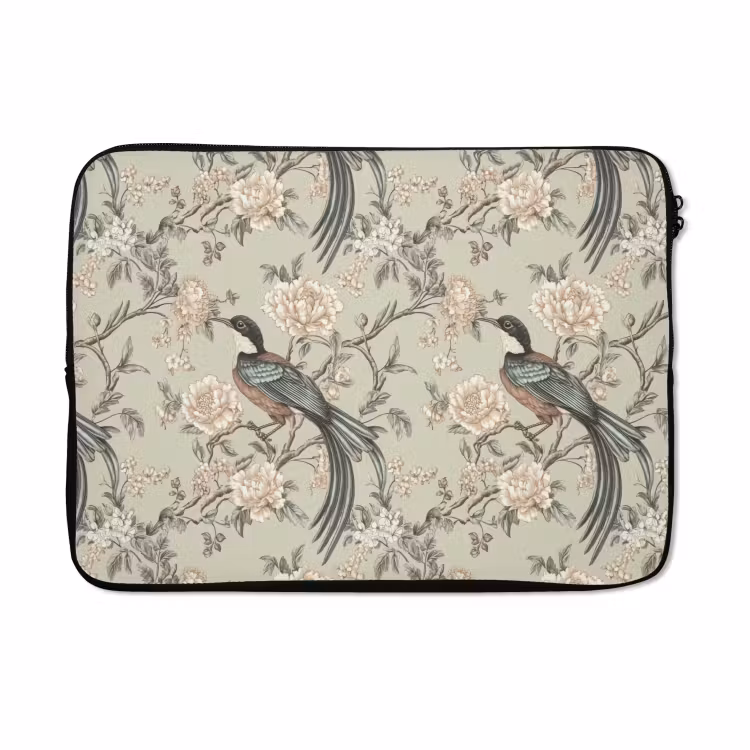 Laptophoes - Bloem - Vogel - Kleurrijk — 5