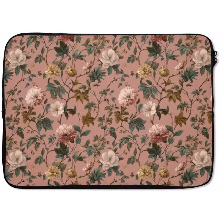 Laptophoes - Bloemen - Klassiek - Roze — 1