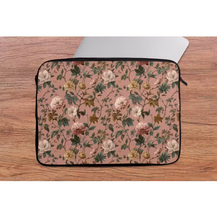 Laptophoes - Bloemen - Klassiek - Roze — 2