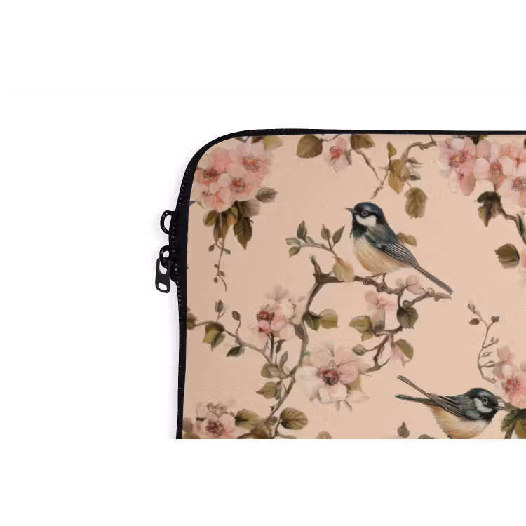 Laptophoes - Bloesem - Koolmees - Roze — 6