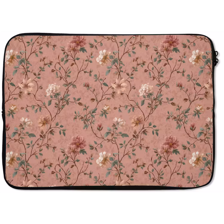Laptophoes - Botanisch - Bloemen - Roze — 1