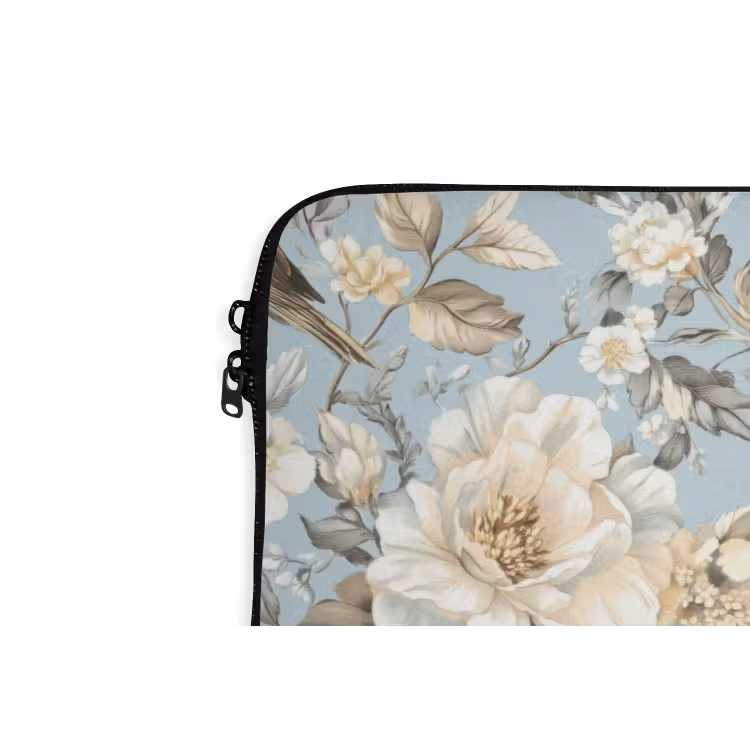 Laptophoes - Botanisch - Zangvogel - Blauw — 6