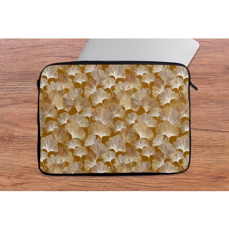 Laptophoes - Ginkgo - Bladeren - Goud — 2