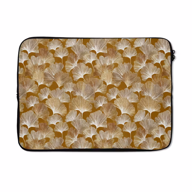Laptophoes - Ginkgo - Bladeren - Goud — 5