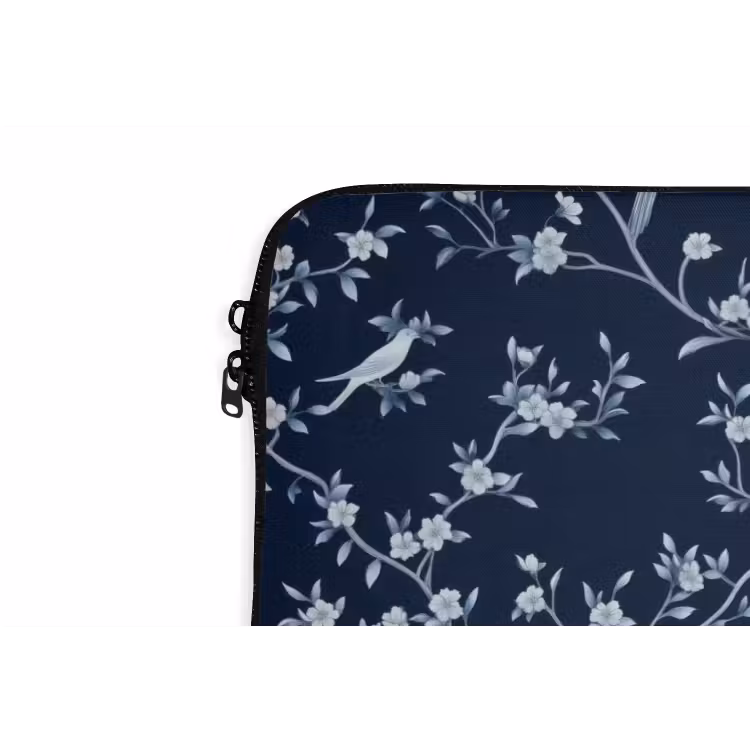 Laptophoes - Grafisch - Bloesemtak - Blauw — 6