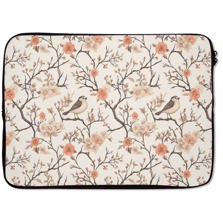 Laptophoes - Kersenbloesem - Mus - Roze — 1