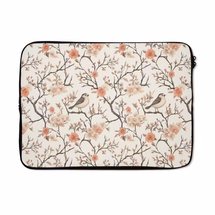 Laptophoes - Kersenbloesem - Mus - Roze — 5