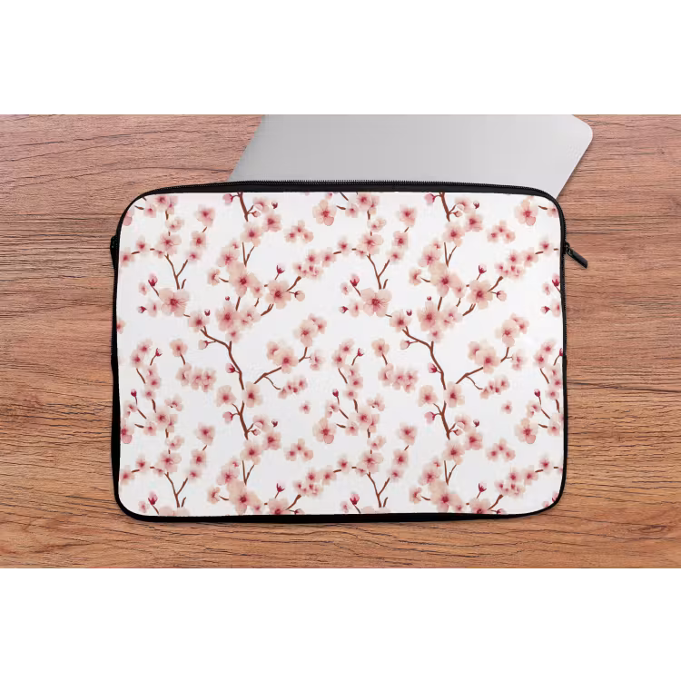 Laptophoes - Kersenbloesem - Takken - Roze — 2