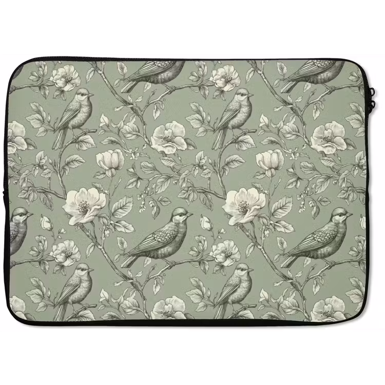 Laptophoes - Klassiek - Botanisch - Groen — 1
