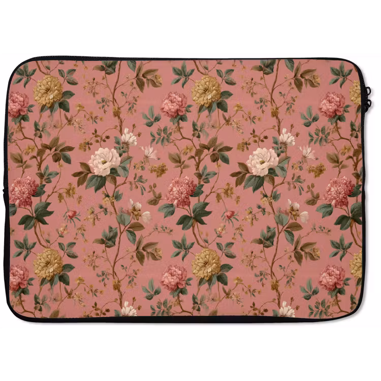Laptophoes - Klassiek - Botanisch - Roze — 1