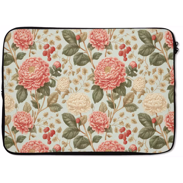 Laptophoes - Klassiek - Botanisch - Veelkleurig — 1