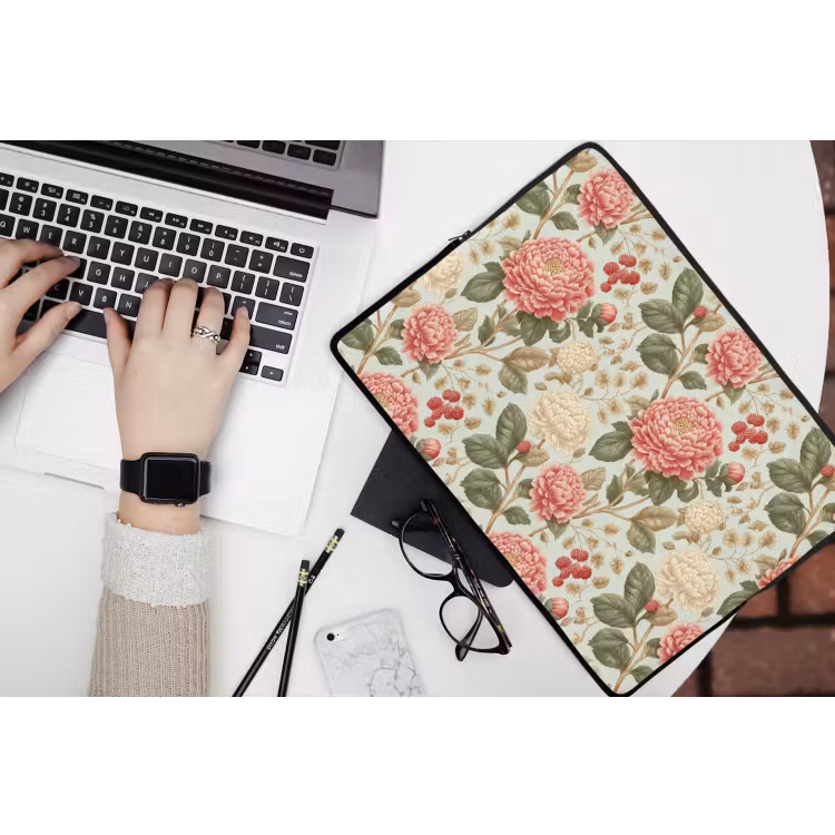 Laptophoes - Klassiek - Botanisch - Veelkleurig — 3