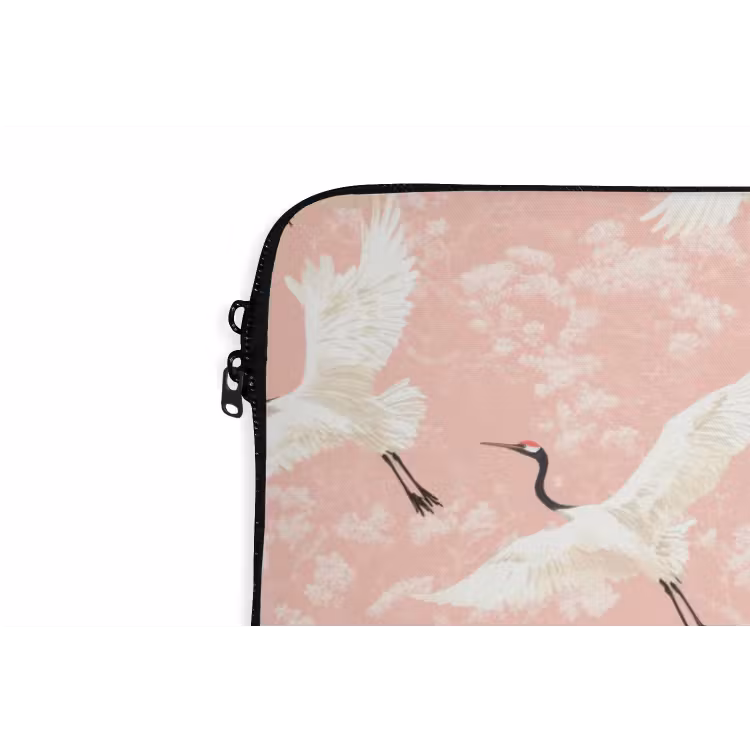 Laptophoes - Kraanvogels - Bloesem - Roze — 6