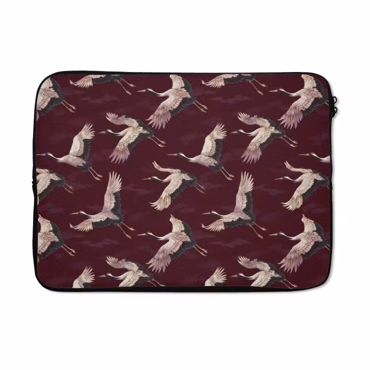 Laptophoes - Kraanvogels - Klassiek - Bordeaux — 5