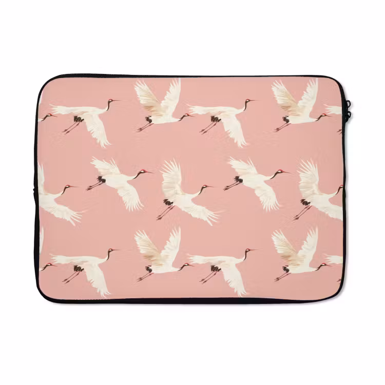Laptophoes - Modern - Kraanvogels - Roze — 5