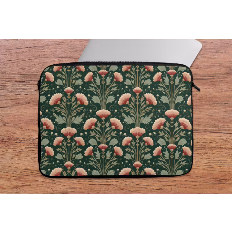 Laptophoes - Patroon - Botanisch - Kleurrijk — 2
