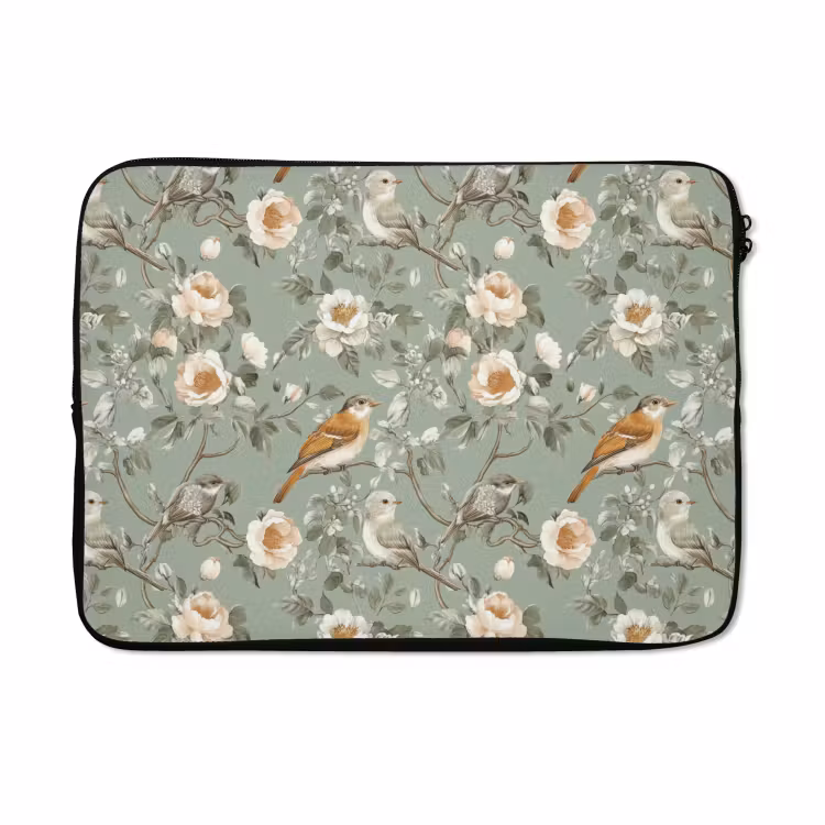 Laptophoes - Roze - Vogels - Kleurrijk — 5