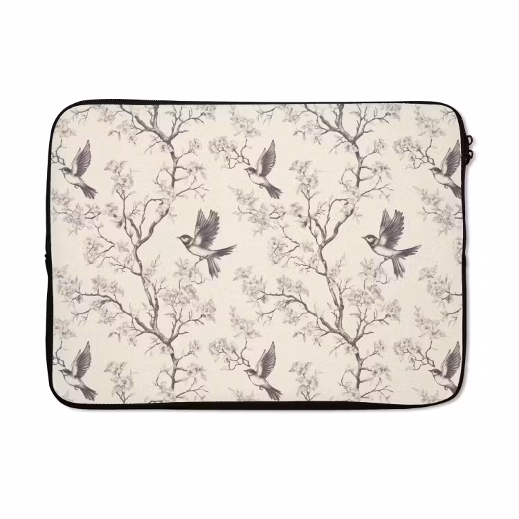 Laptophoes - Takken - Vogels - Beige — 5