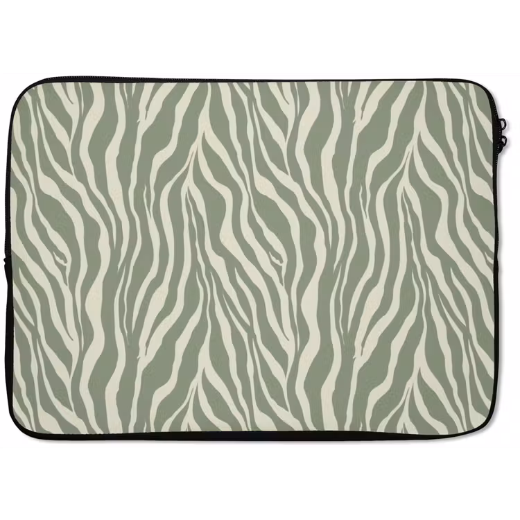 Laptophoes - Zebra - Motief - Groen — 1