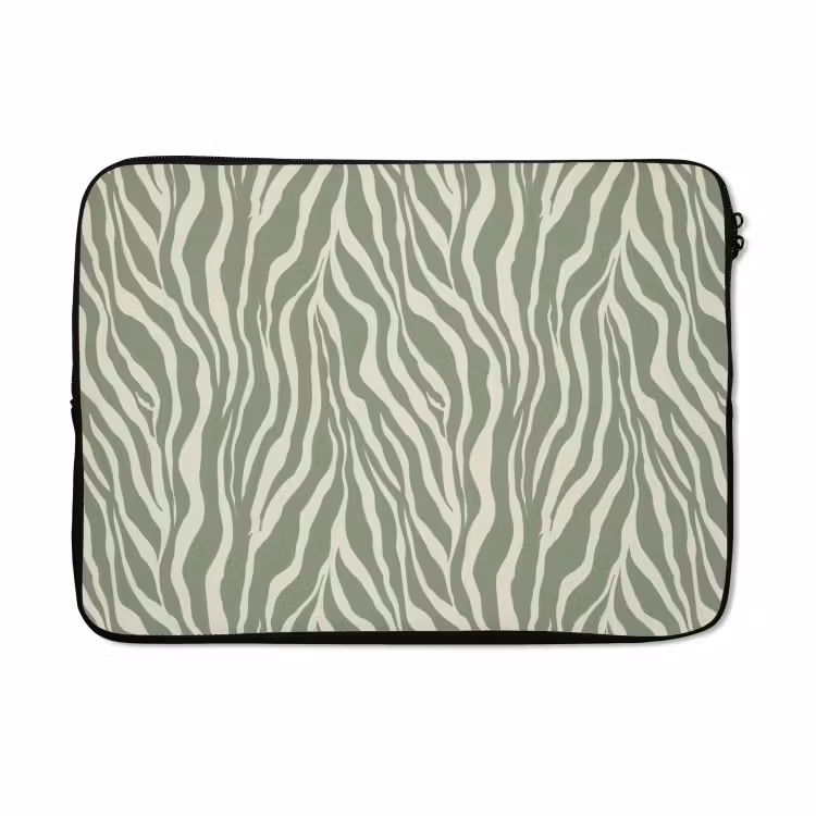 Laptophoes - Zebra - Motief - Groen — 5