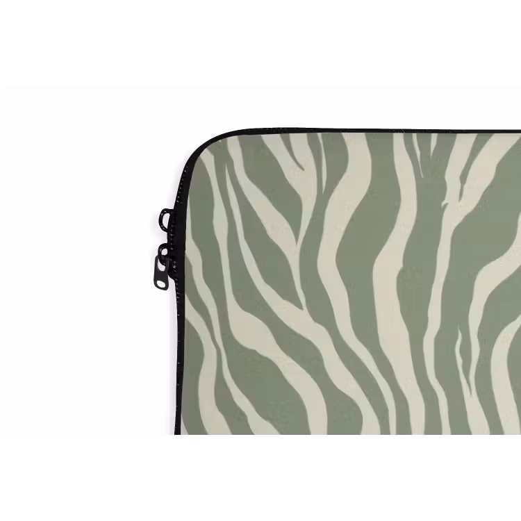 Laptophoes - Zebra - Motief - Groen — 6