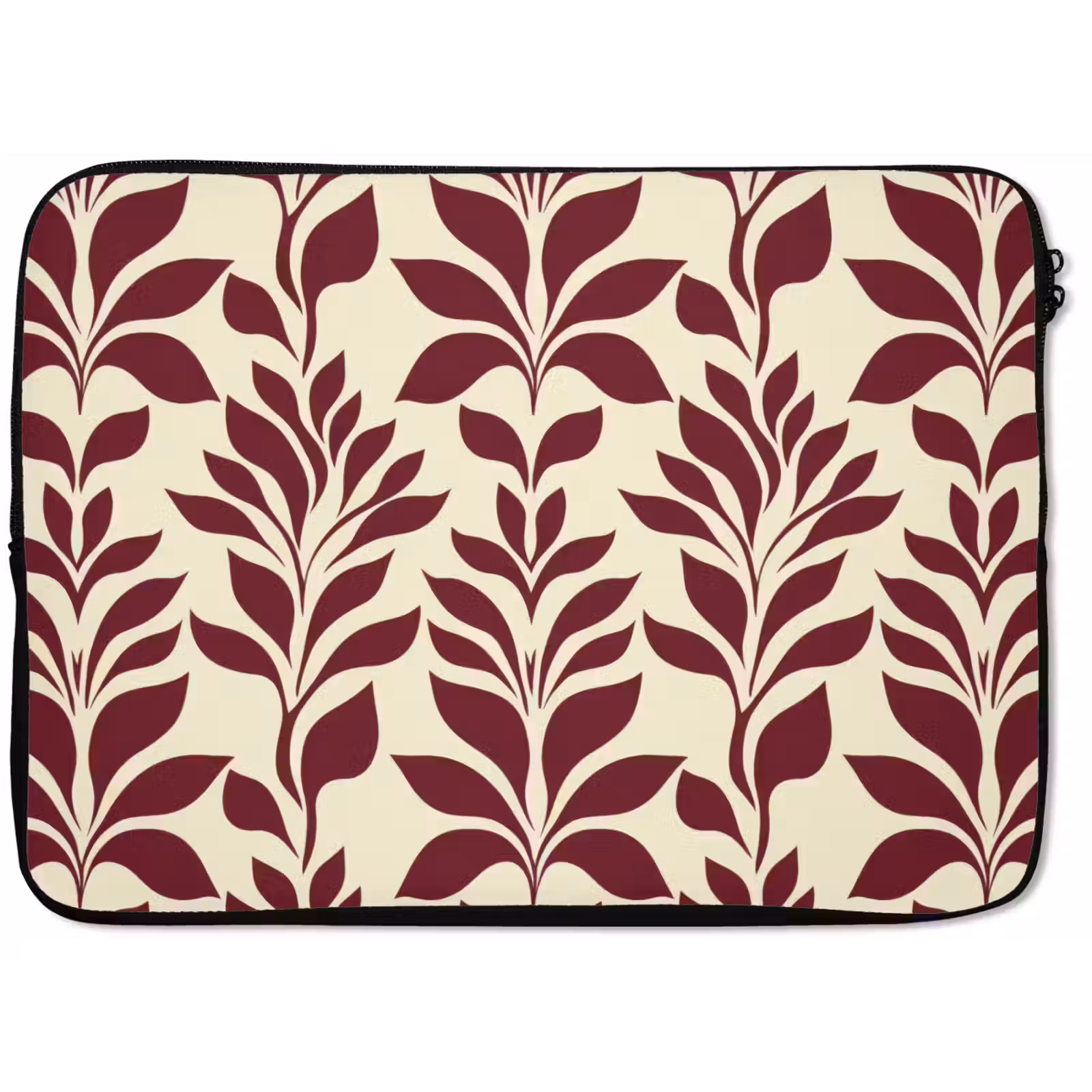 Laptophoes - Abstract - Bladeren - Burgundy — 1