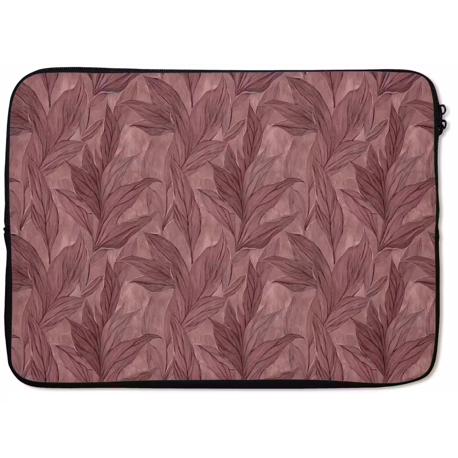 Laptophoes - Bladeren - Patroon - Paars — 1