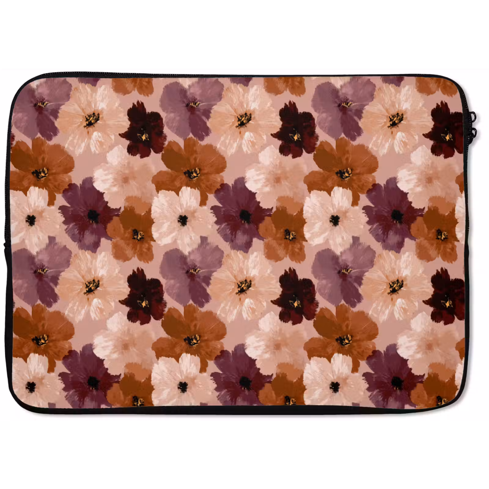 Laptophoes - Bloemen - Abstract - Aardetinten — 1