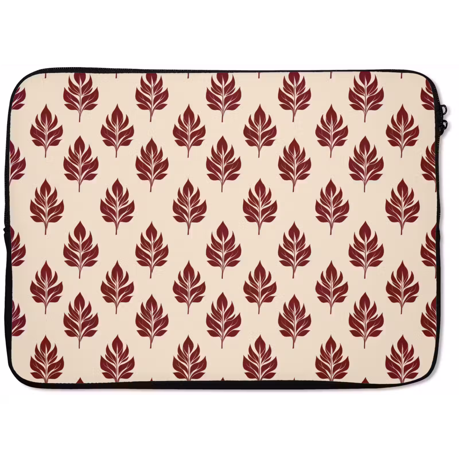 Laptophoes - Botanisch - Patroon - Bordeaux — 1