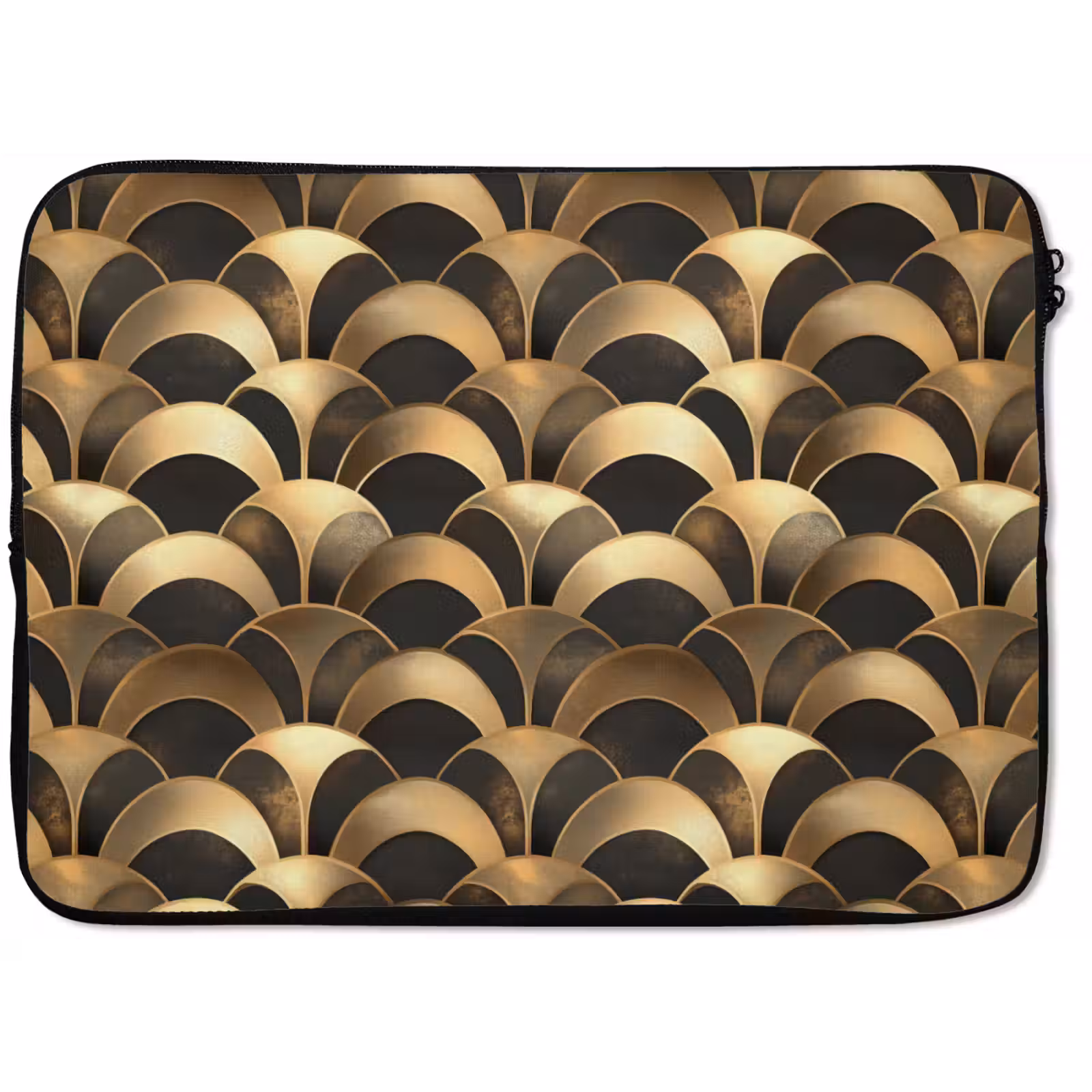 Laptophoes - Schubben - Structuur - Goud — 1