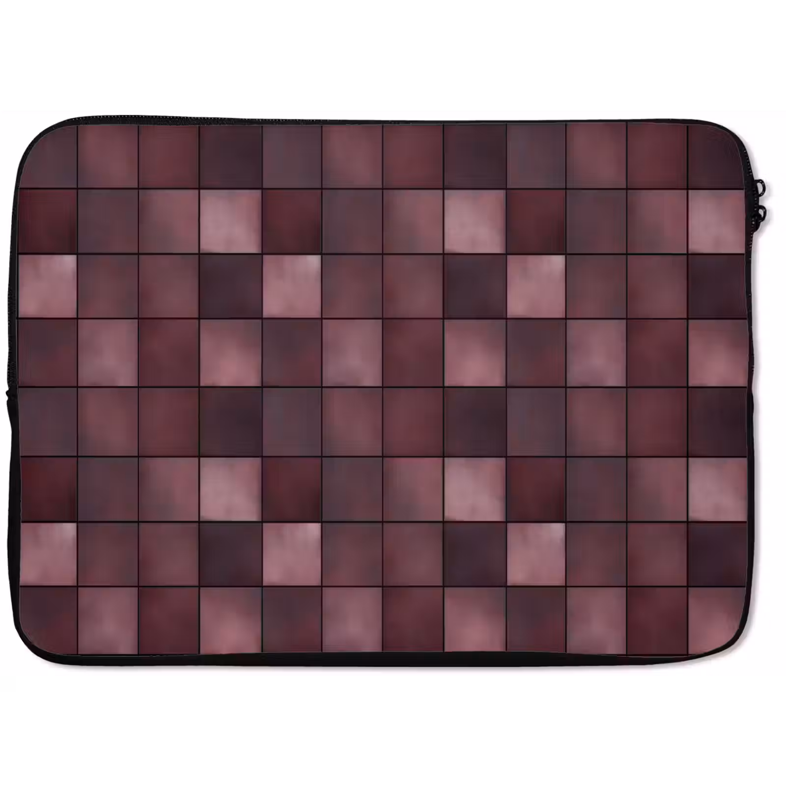 Laptophoes - Vierkant - Tegel - Patroon - Paars — 1