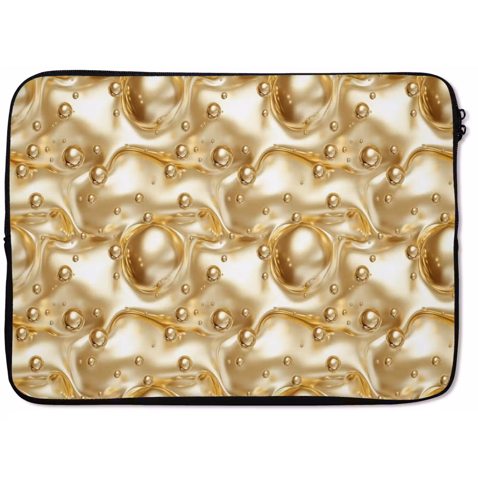 Laptophoes - Vloeibaar - Druppels - Goud — 1