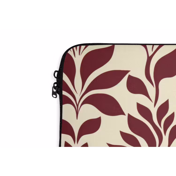 Laptophoes - Abstract - Bladeren - Burgundy — 6