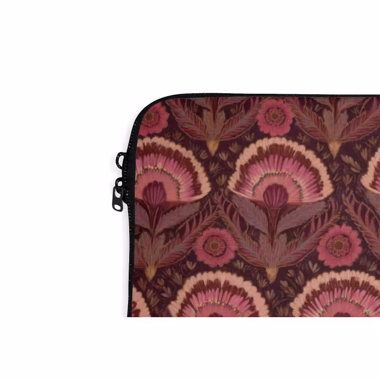 Laptophoes - Antiek - Bloemen - Kleurrijk — 6