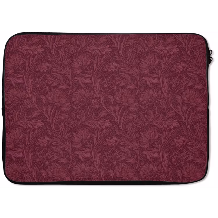 Laptophoes - Bladeren - Patroon - Paars — 1