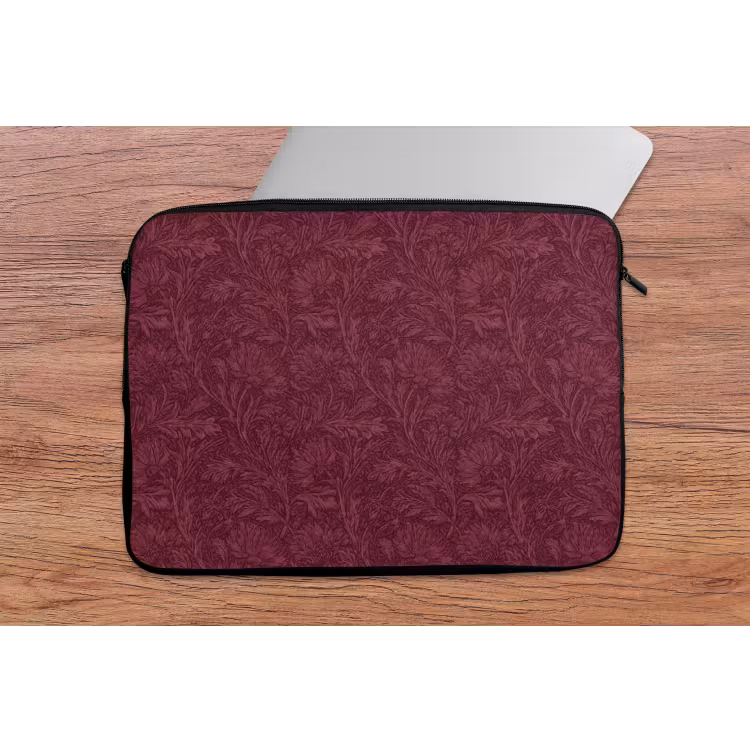 Laptophoes - Bladeren - Patroon - Paars — 2