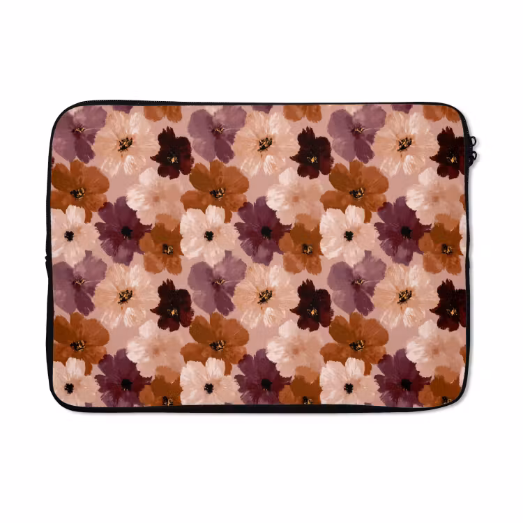 Laptophoes - Bloemen - Abstract - Aardetinten — 5