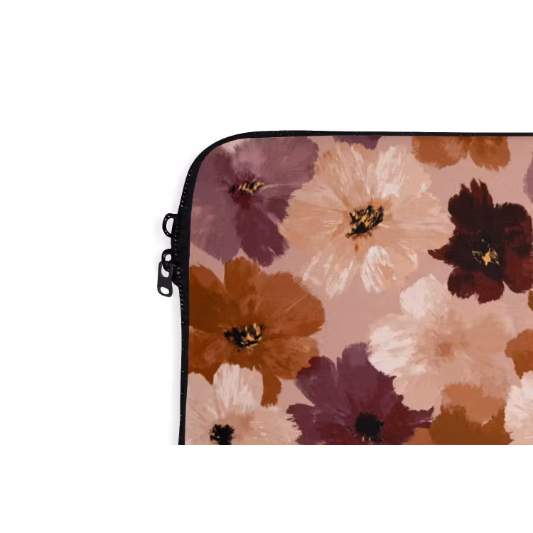 Laptophoes - Bloemen - Abstract - Aardetinten — 6