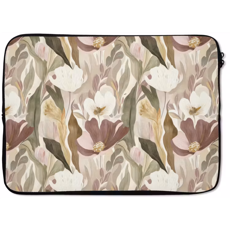 Laptophoes - Bloemen - Aquarel - Kleurrijk — 1