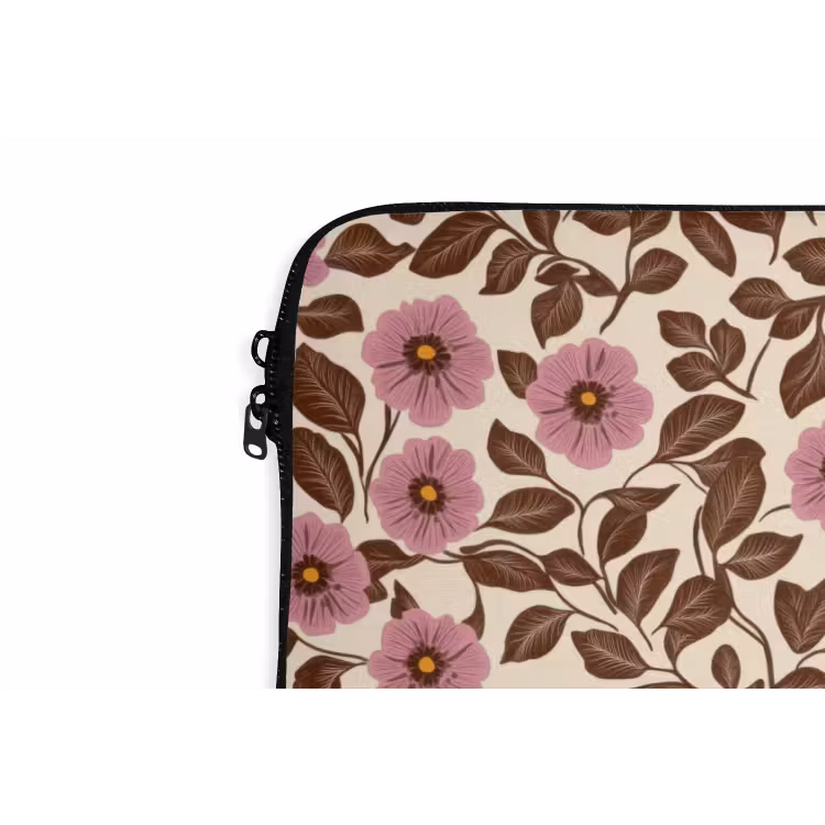 Laptophoes - Bloemen - Bladeren - Kleurrijk — 6