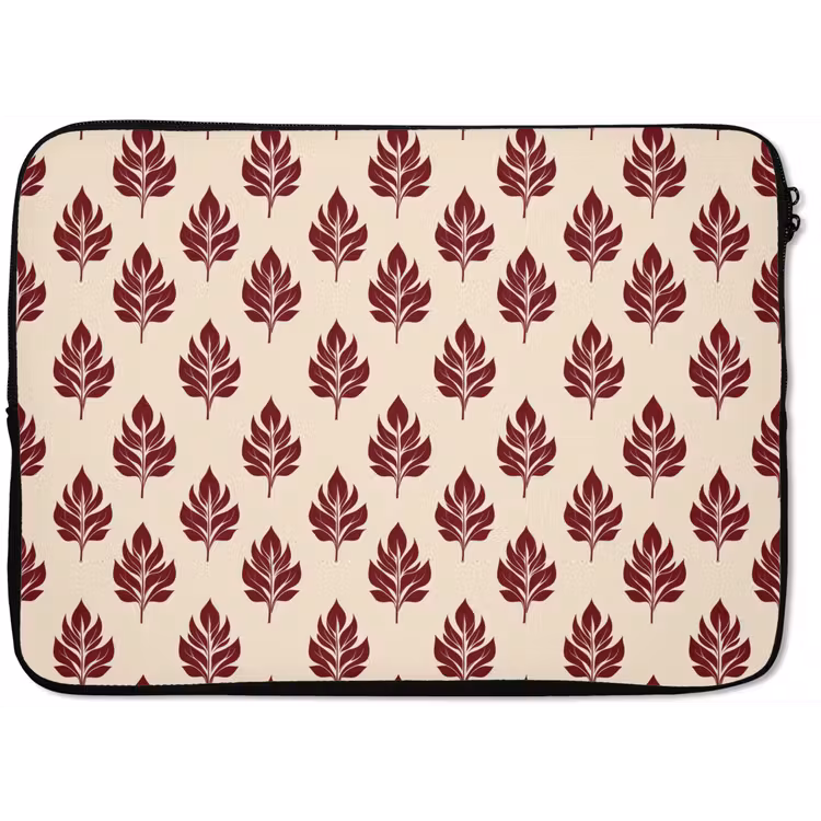 Laptophoes - Botanisch - Patroon - Bordeaux — 1