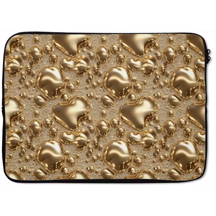 Laptophoes - Druppels - Organisch - Goud — 1