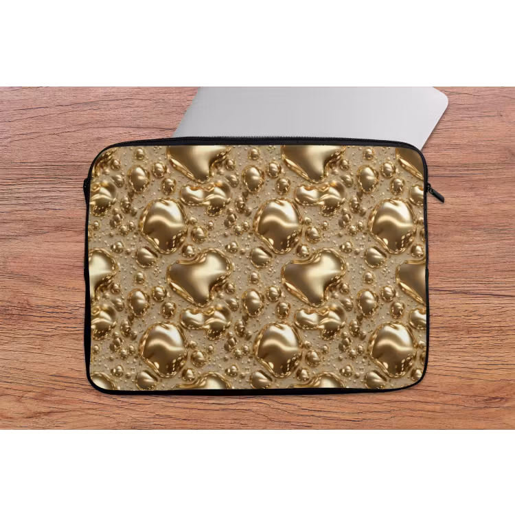 Laptophoes - Druppels - Organisch - Goud — 2