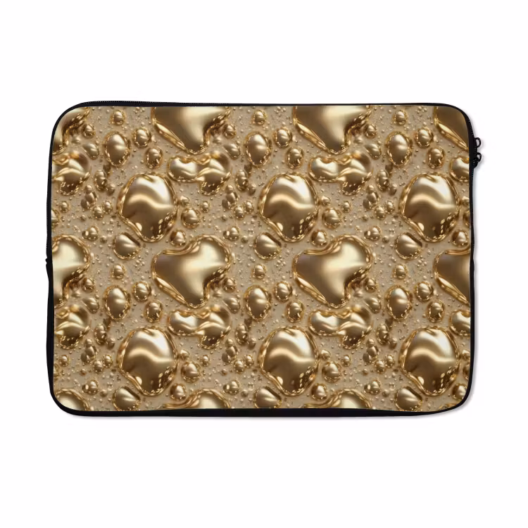 Laptophoes - Druppels - Organisch - Goud — 5
