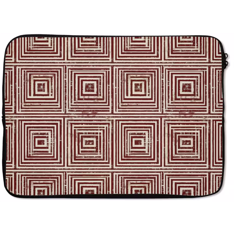 Laptophoes - Geometrisch - Patroon - Rood — 1