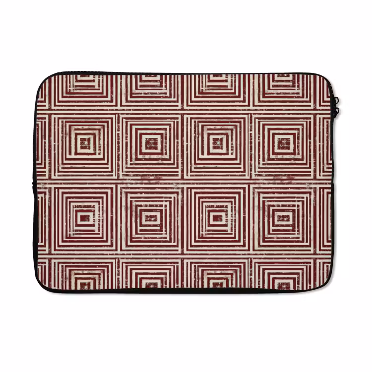 Laptophoes - Geometrisch - Patroon - Rood — 5