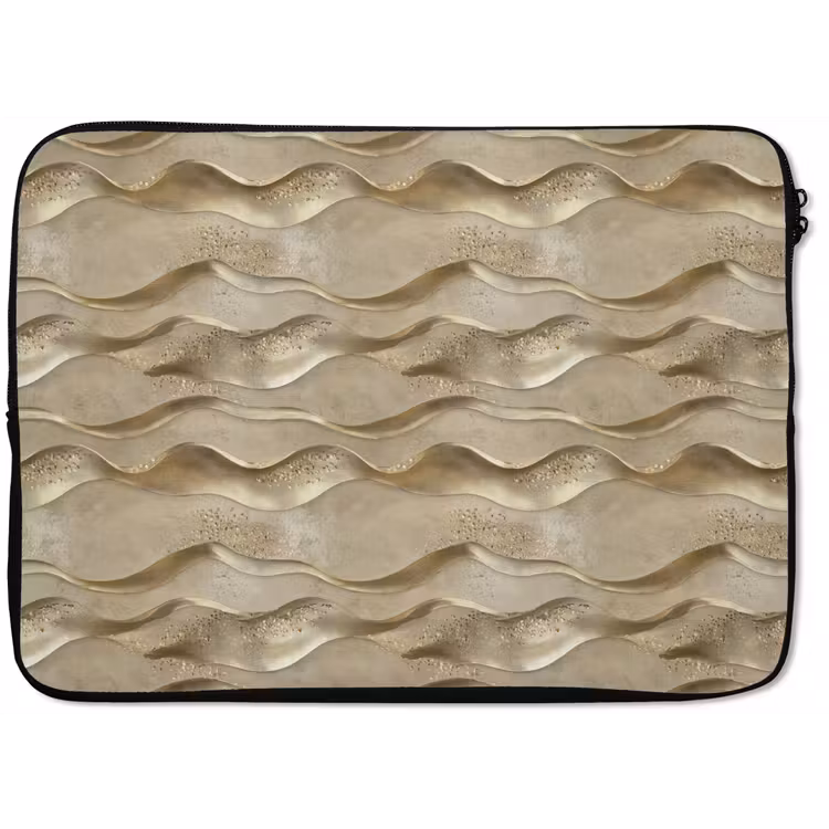Laptophoes - Golven - Patroon - Goud — 1