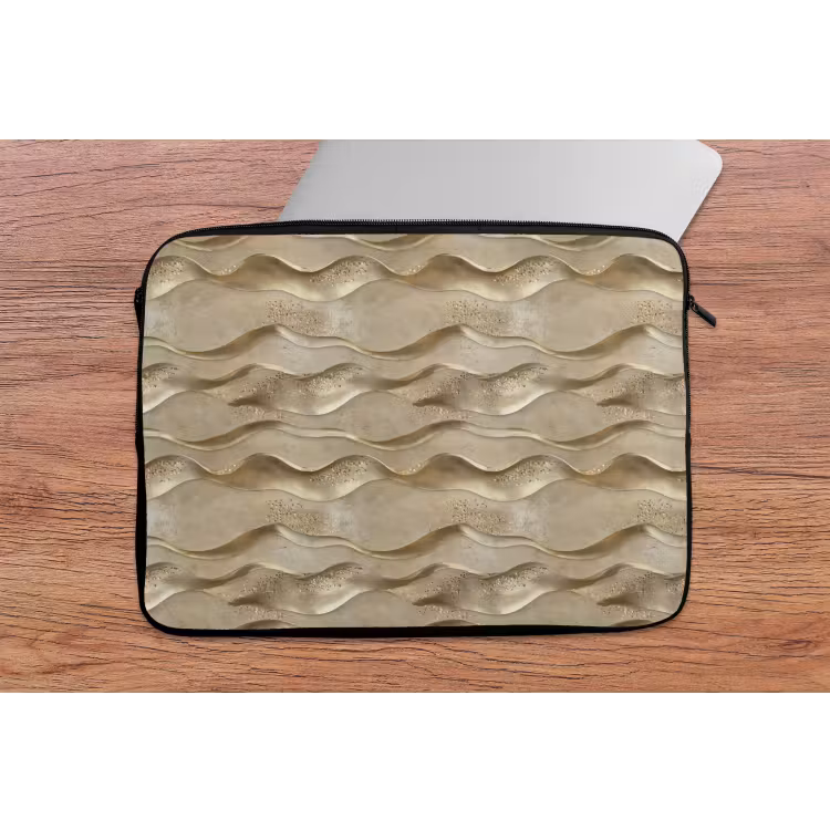 Laptophoes - Golven - Patroon - Goud — 2
